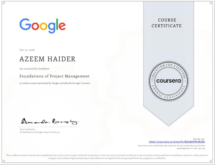 Foundations of Project Management