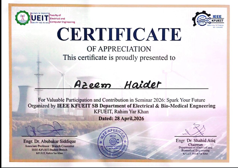 Certificate of Participation